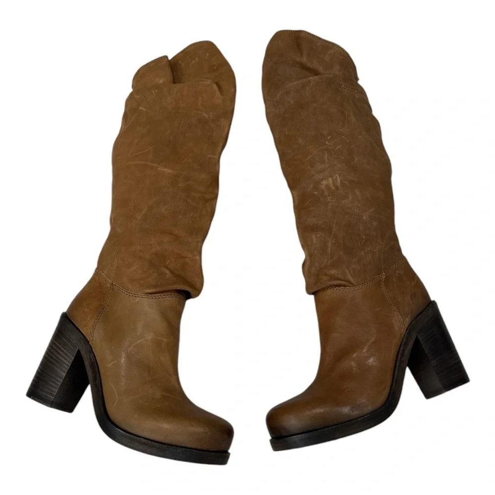 Vic Matie Robust Tray Boots Genuine Leathern Brown SLOUCHY BOOTS size 36 US 6